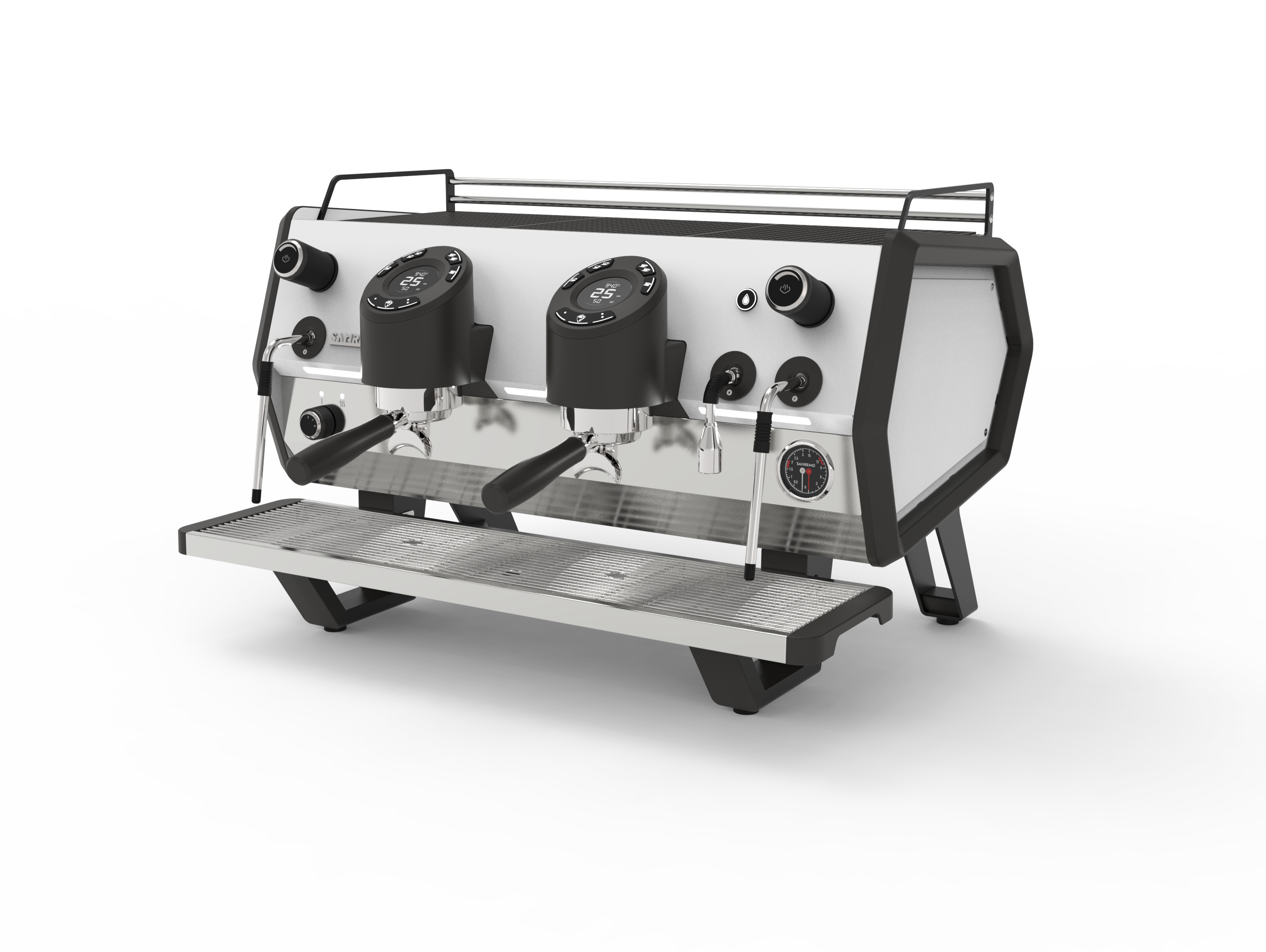 Sanremo D8 Pro 2 Group Commercial Espresso Machine - Black & White
