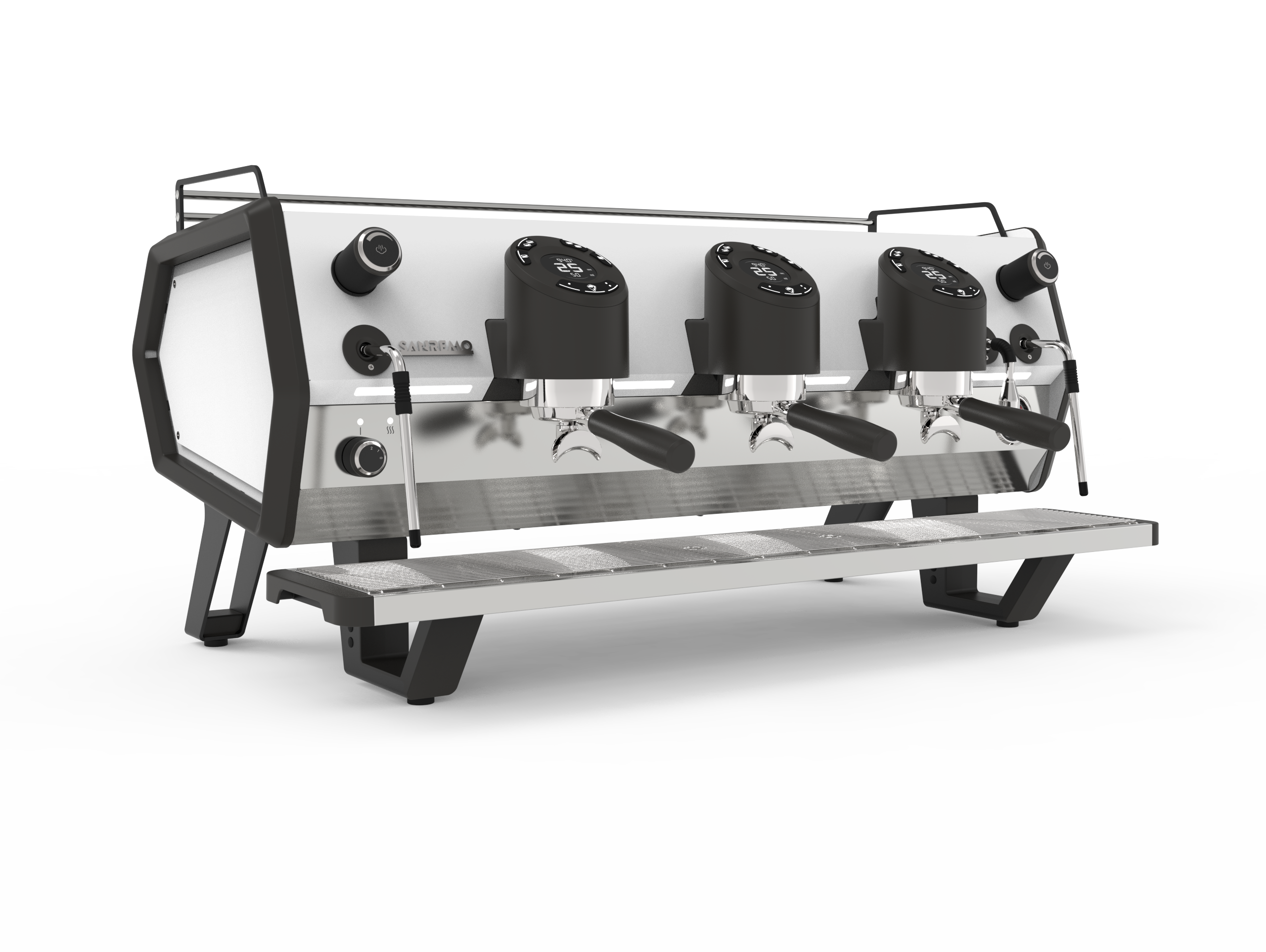 Sanremo D8 Pro 3 Group Commercial Espresso Machine - Black & White
