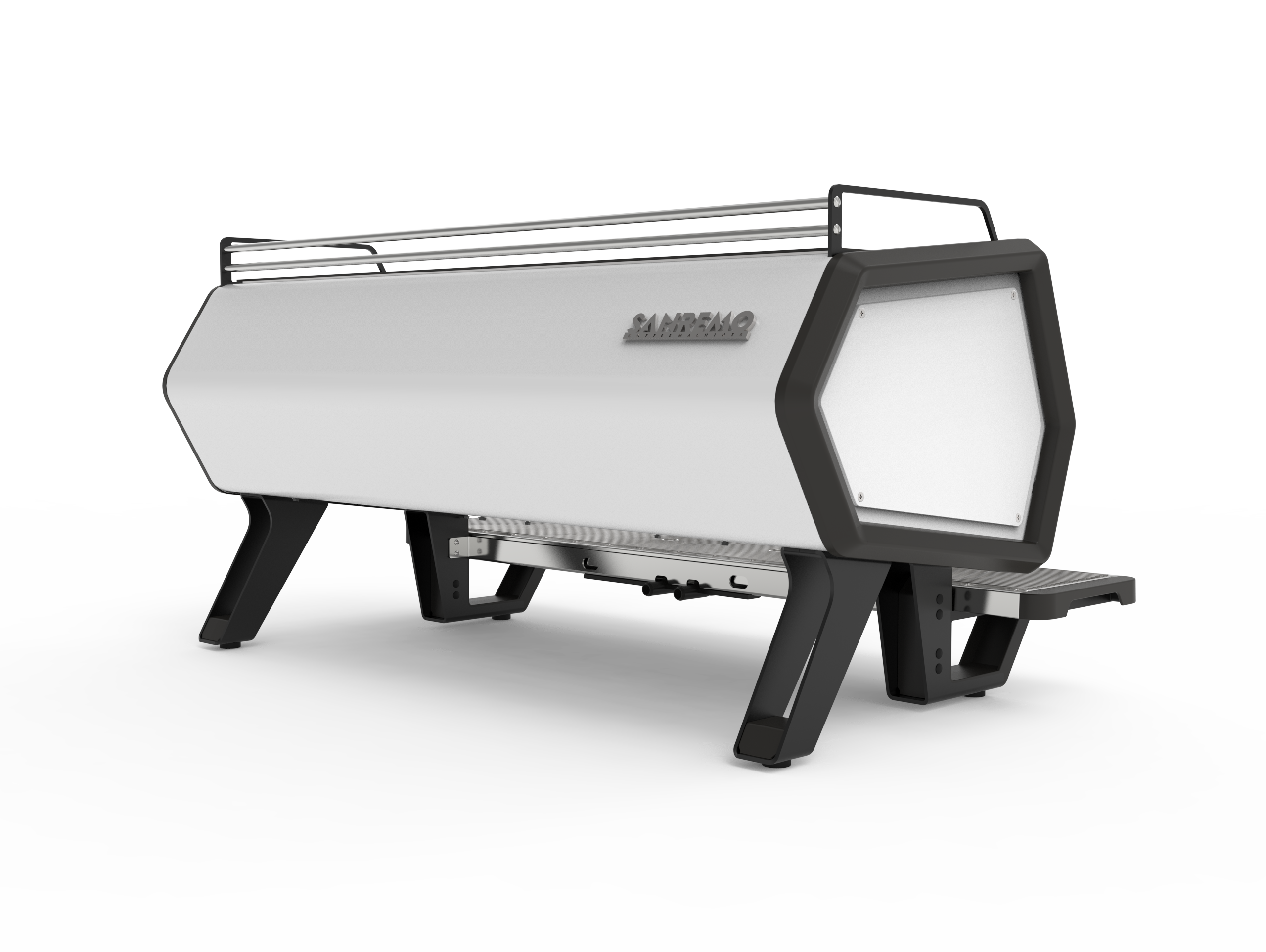 Sanremo D8 Pro 3 Group Commercial Espresso Machine - Black & White